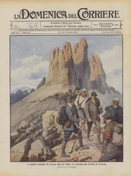 La grande excursion du Touring Club dans le Cadore, la caravane à la Forcella di Lavaredo
